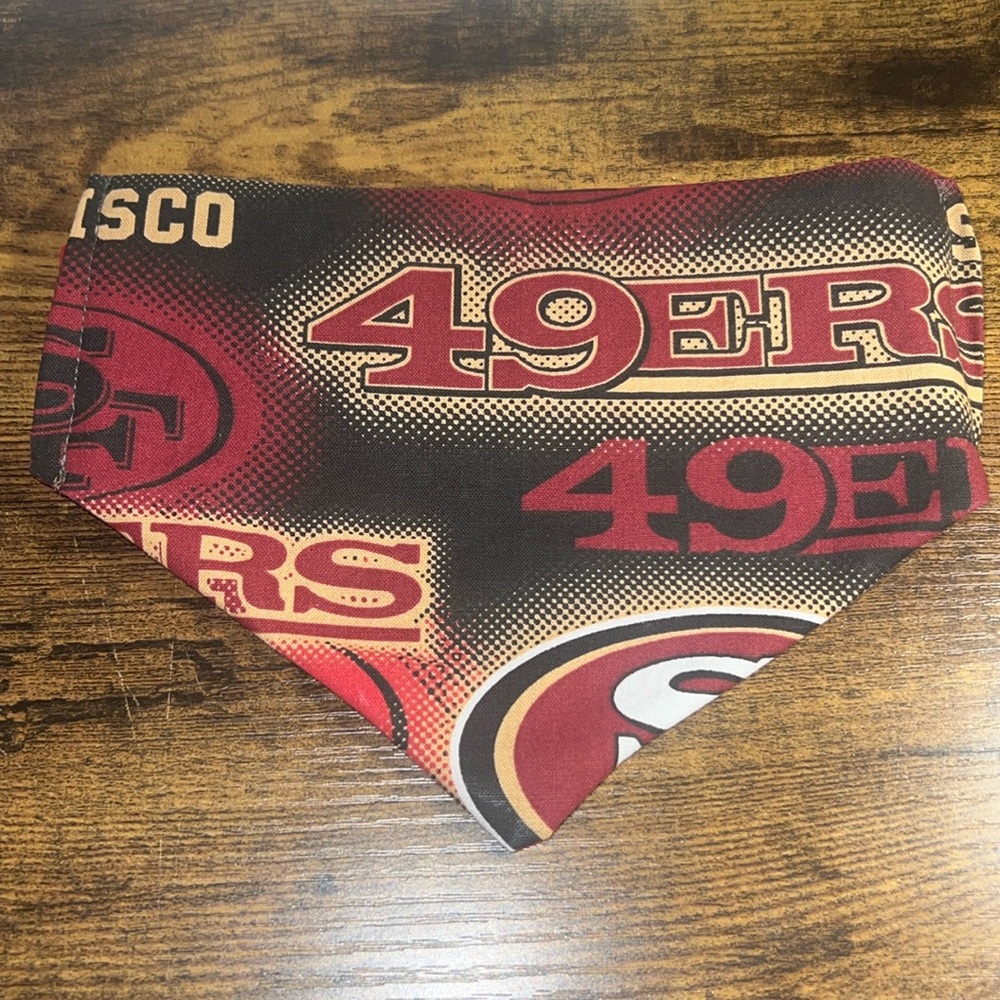49ers Print Handcrafted Dog Bib